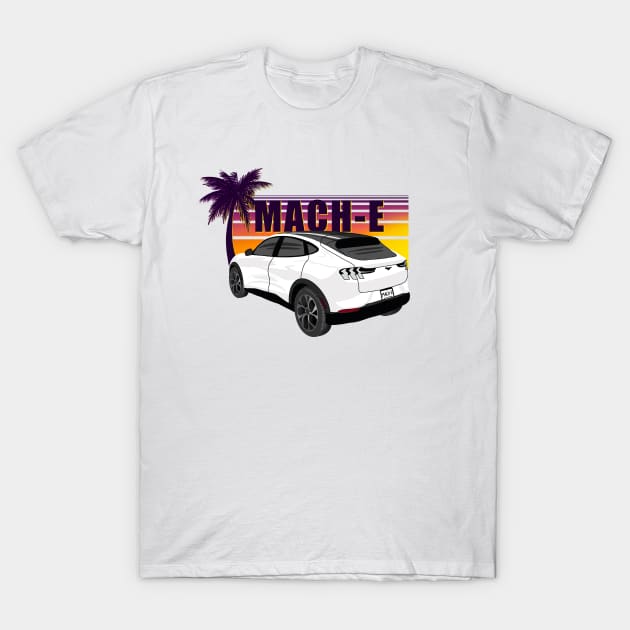 Sunset Mach-E in Star White T-Shirt by zealology